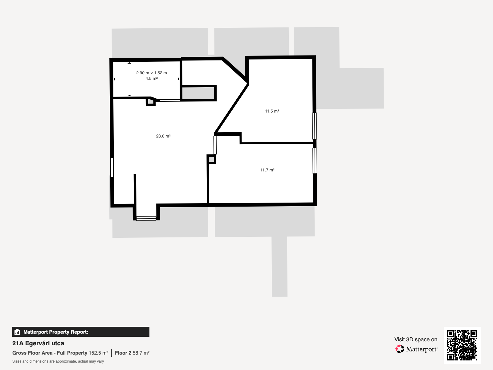 Alaprajz - Emelet (58,7 m²)